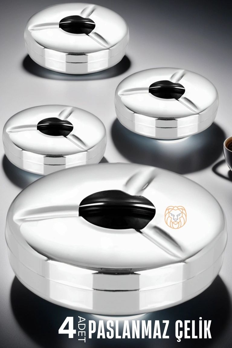 4 lü Set Çelik Küllük Vercher Design 