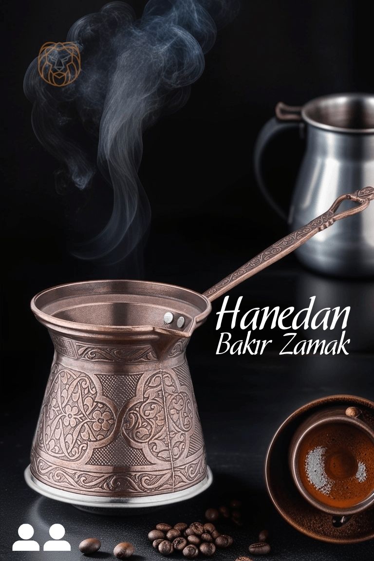 ModaCar İndüksiyon Tabanlı Bakır Cezve Hanedan 2 Kişilik 