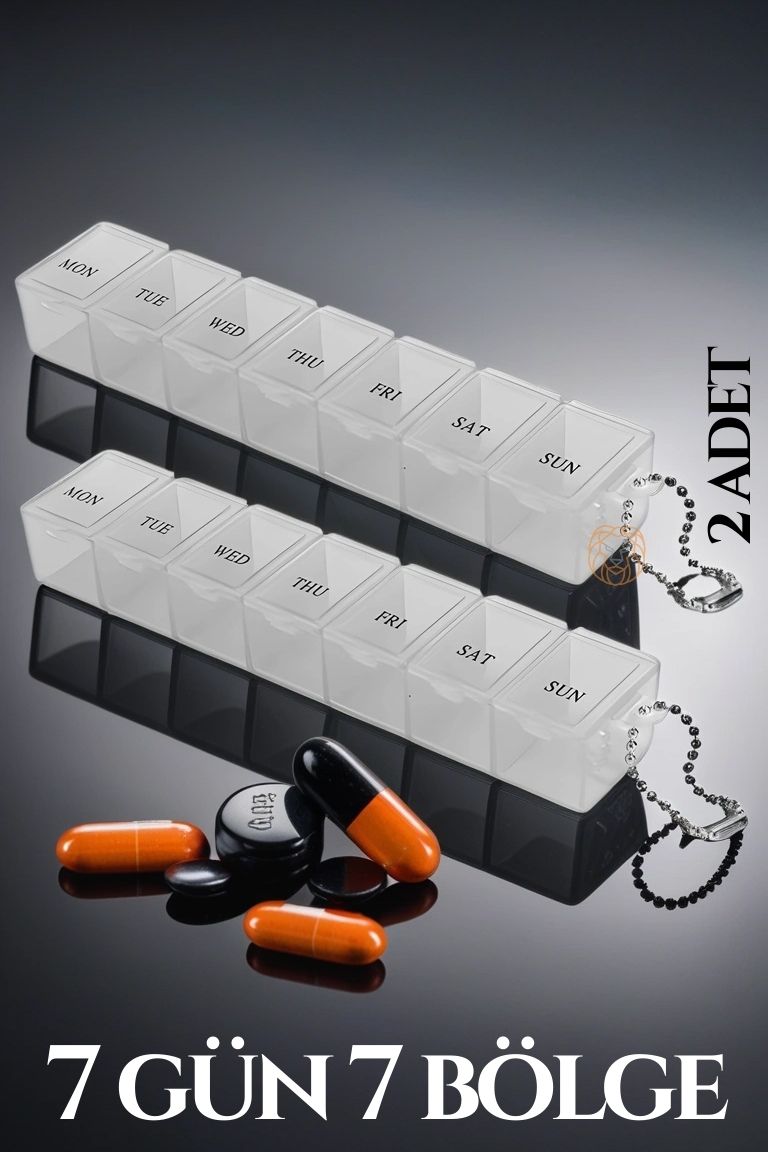 ModaCar İlaç Takip Kutusu 7 Gün 7 Bölme Fauget Design