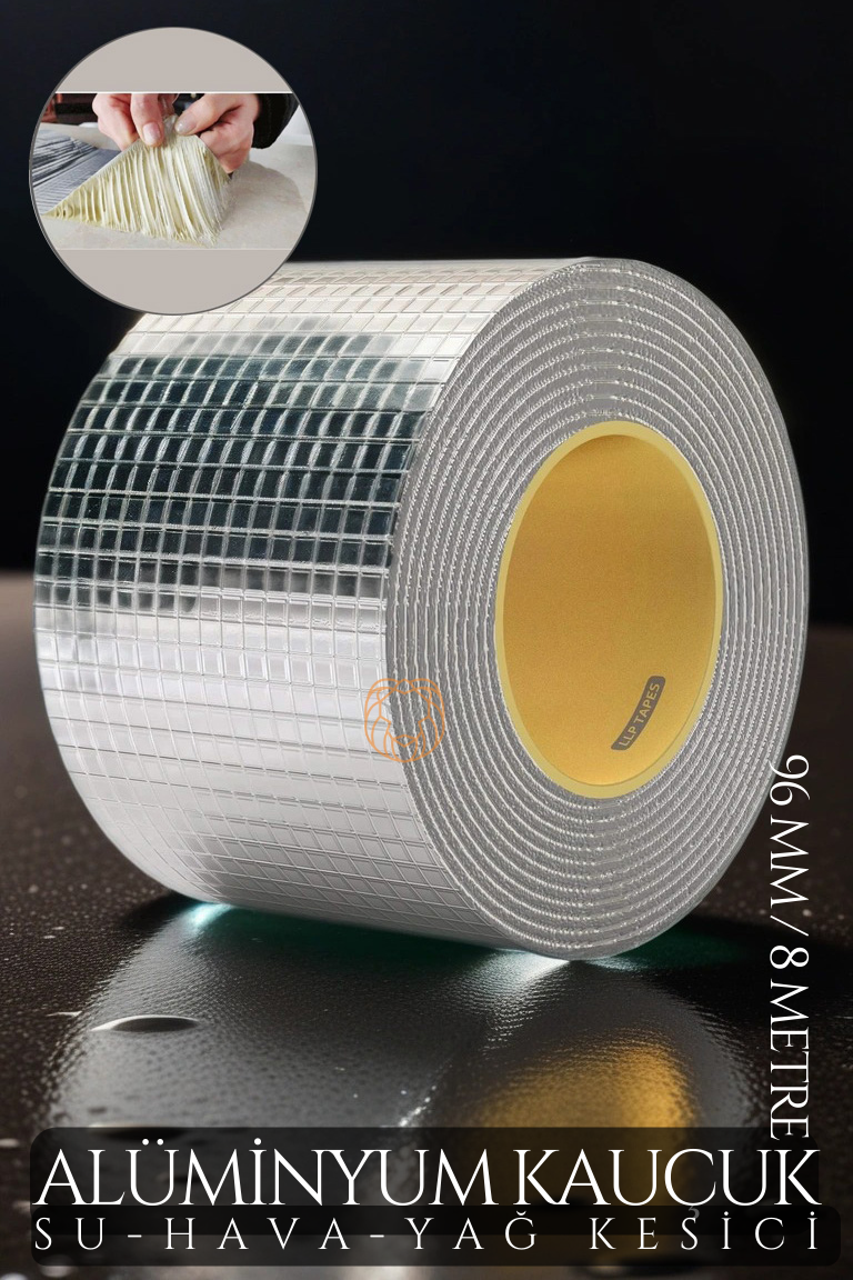 96 mm Su Hava Yağ Kesici İzolasyon Bandı 8 Metre 