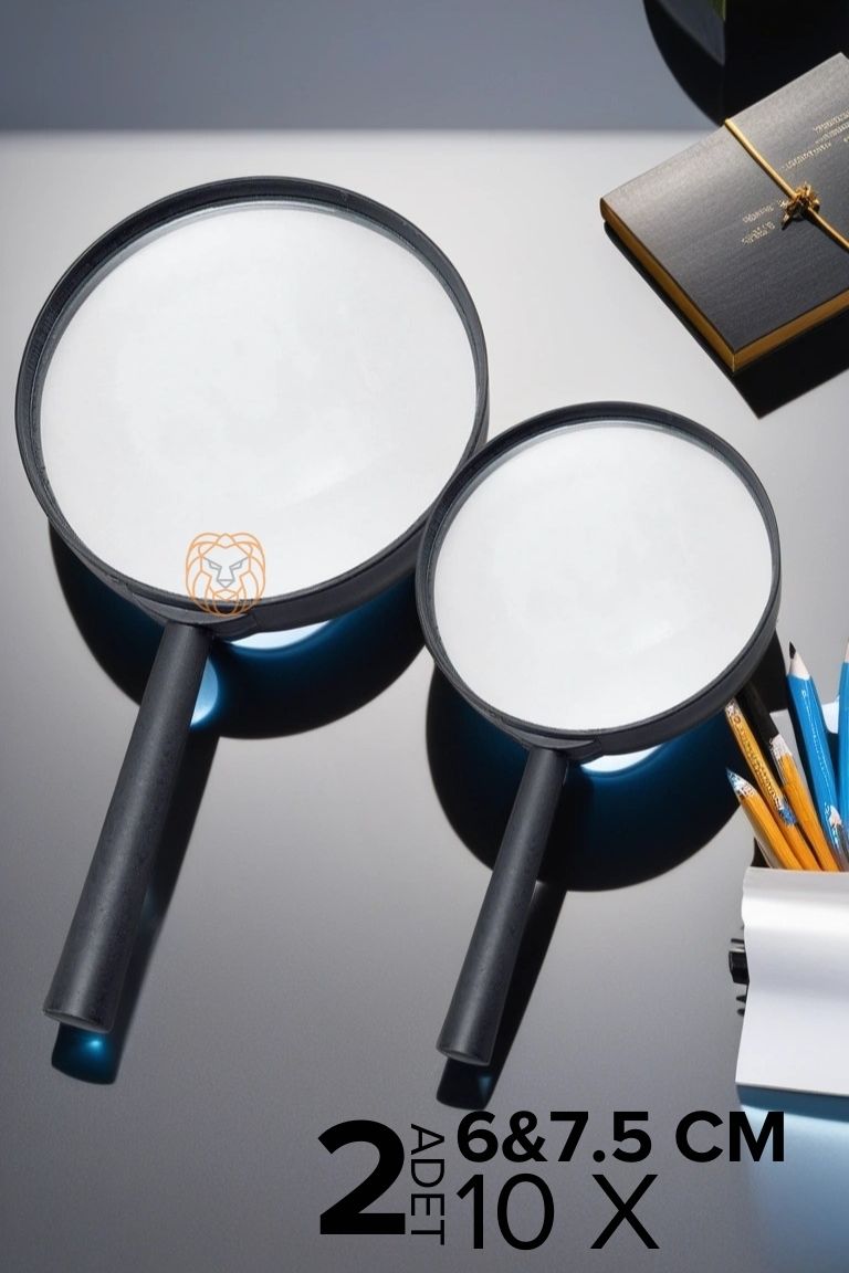 10X Büyüteç 6 ve 7,5 cm 2 li SET