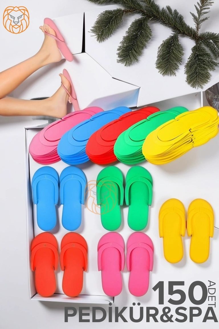 Tek Kullanımlık Pedikür Terliği - Spa Terliği Kullan-at Terlik 150 ÇİFT  
