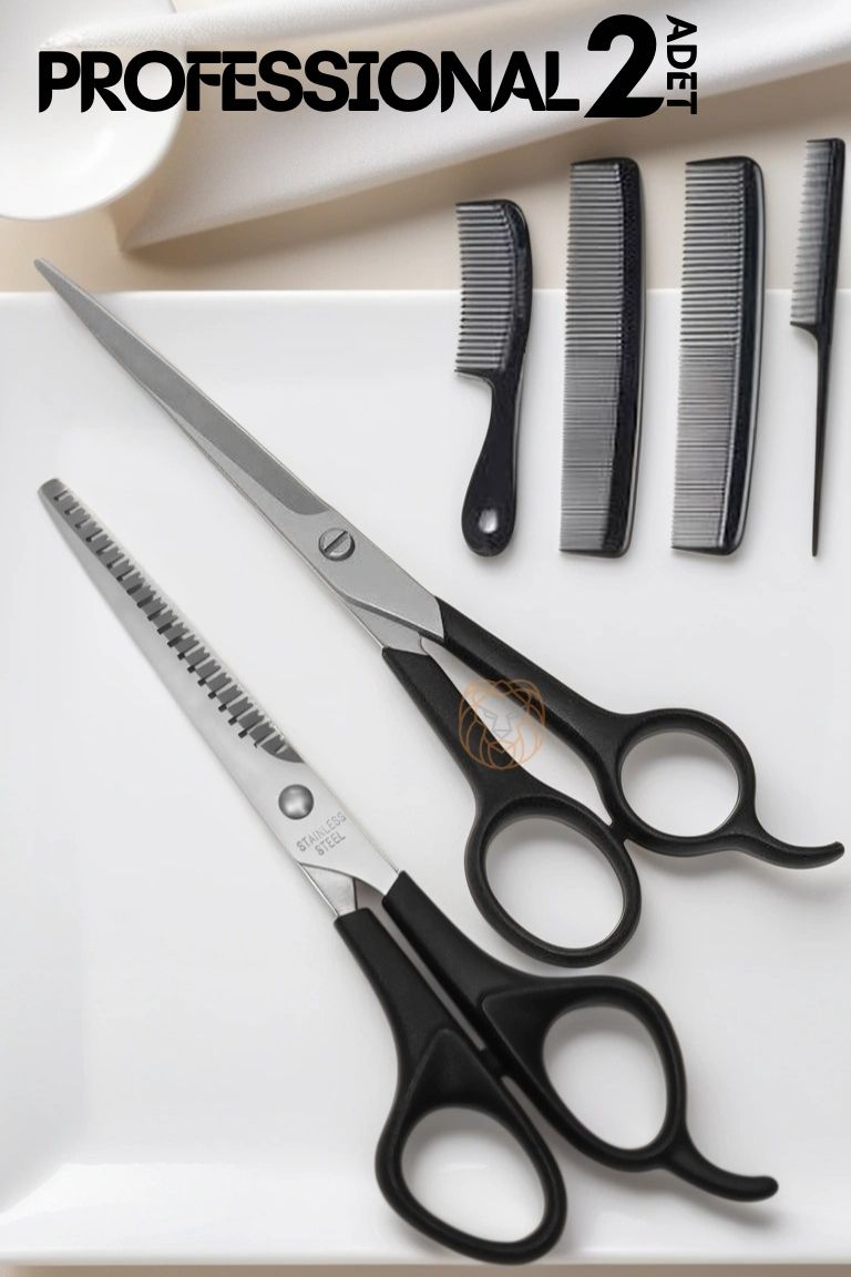 Berber Makas Ara Makas Seti Profesyonel 6.5 inç Çelik 