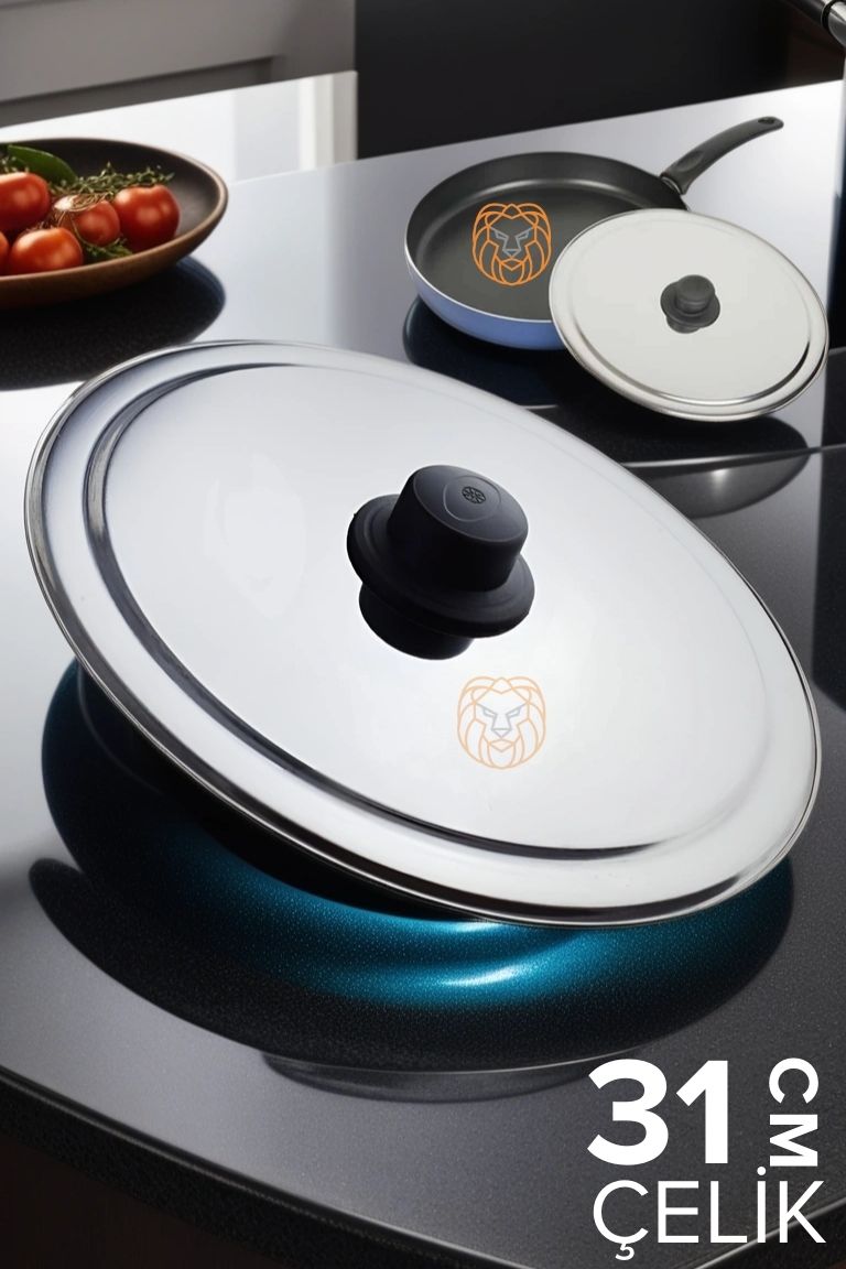 31 cm Kızartma Tavası Kapağı Çelik Żelazny Design