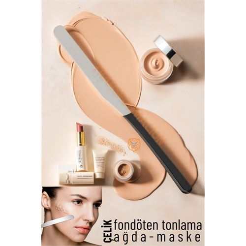 ModaCar Maske Sıvı Fondöten Tonlama Spatulası Çelik 
