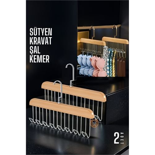 ModaCar Dolap İçi Askı 2 adet Sütyen Şal Kravat Kemer Çanta 