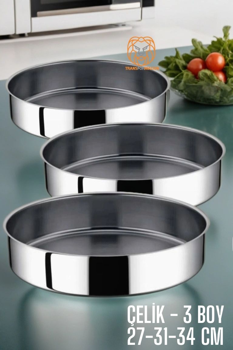 ModaCar Fırın Tepsi 3 lü SET P.Çelik