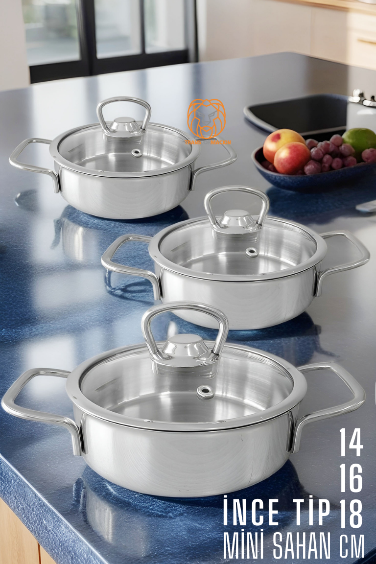 Sahan Tencere Mini Midi Maxi 3 lü SET 