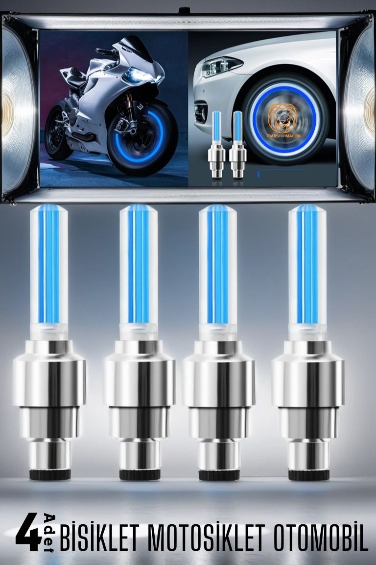 Sibop Kapağı Mavi Işıklı 4 ADET 