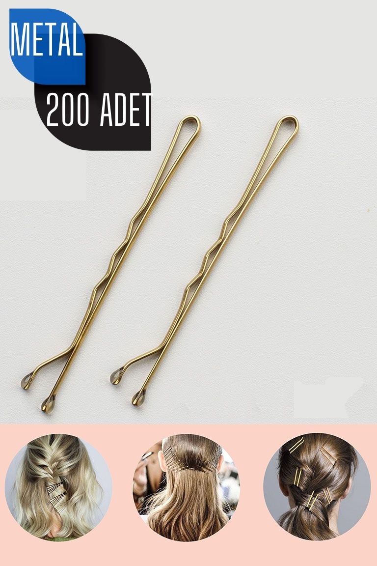 ModaCar Melgoza Dalgalı Saç Tokası SARI 200 ADET 