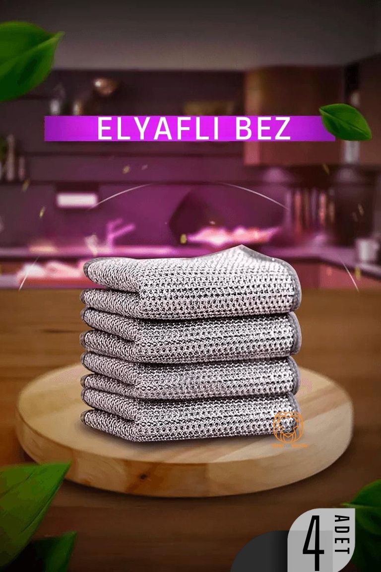 ModaCar Elyaflı Bulaşık ve Temizlik Bezi 4 ADET 