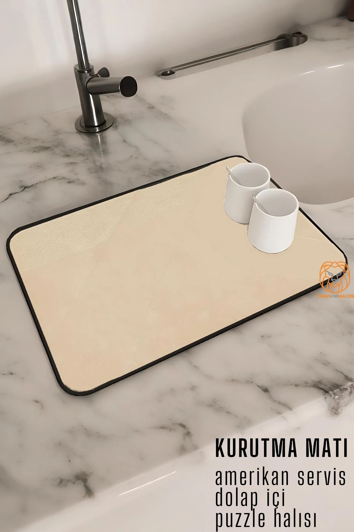 Bulaşık Durulama Kurutma Matı Süzücü Emici V.Valore Design 