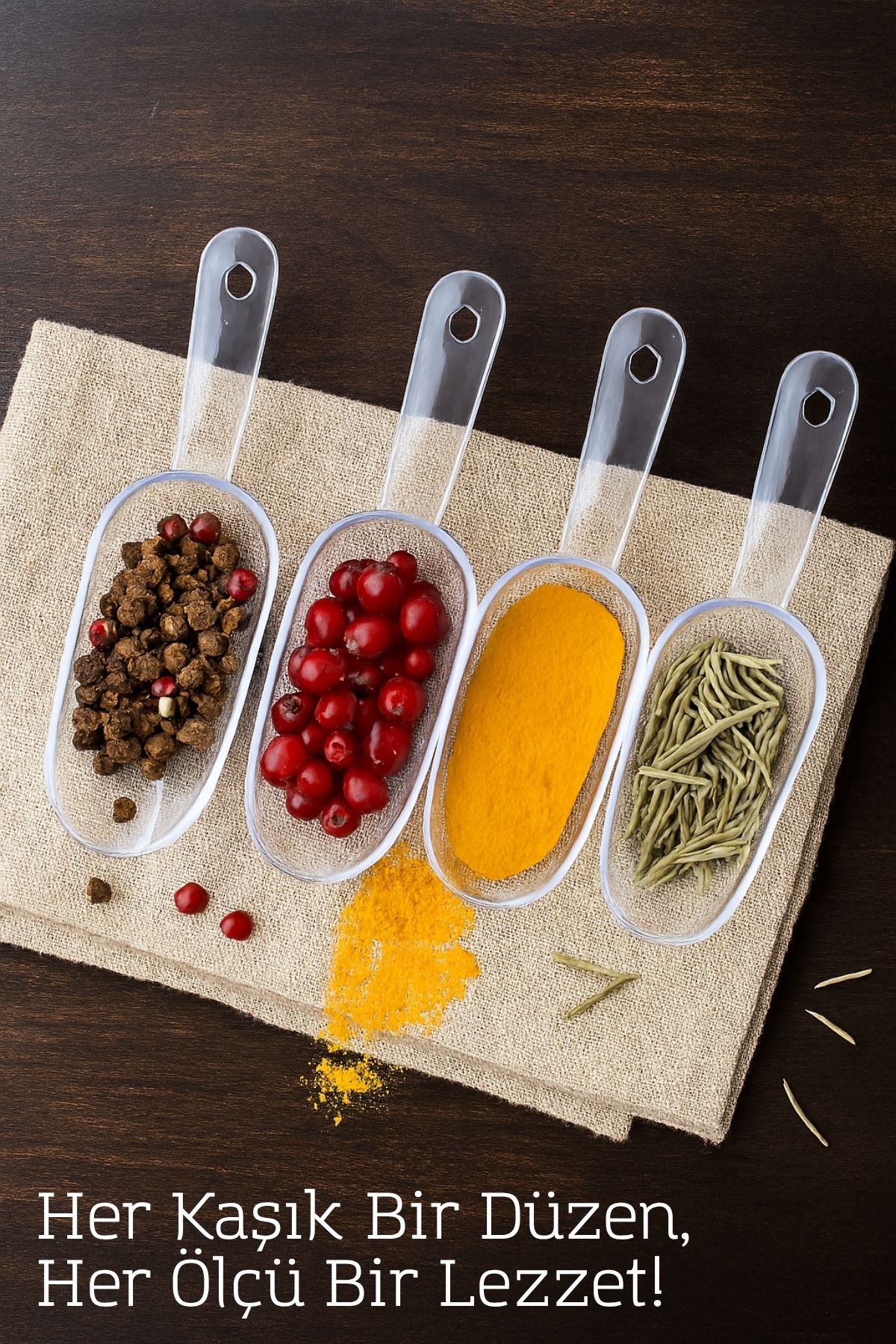 Şeffaf Baharat Kaşığı – Küçük Erzak Küreği  