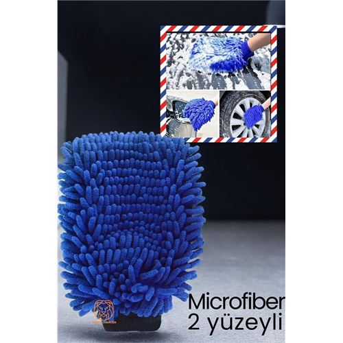 ModaCar Oto Yıkama Eldiveni Jant Torpido Temizlik Eldiveni Microfiber 