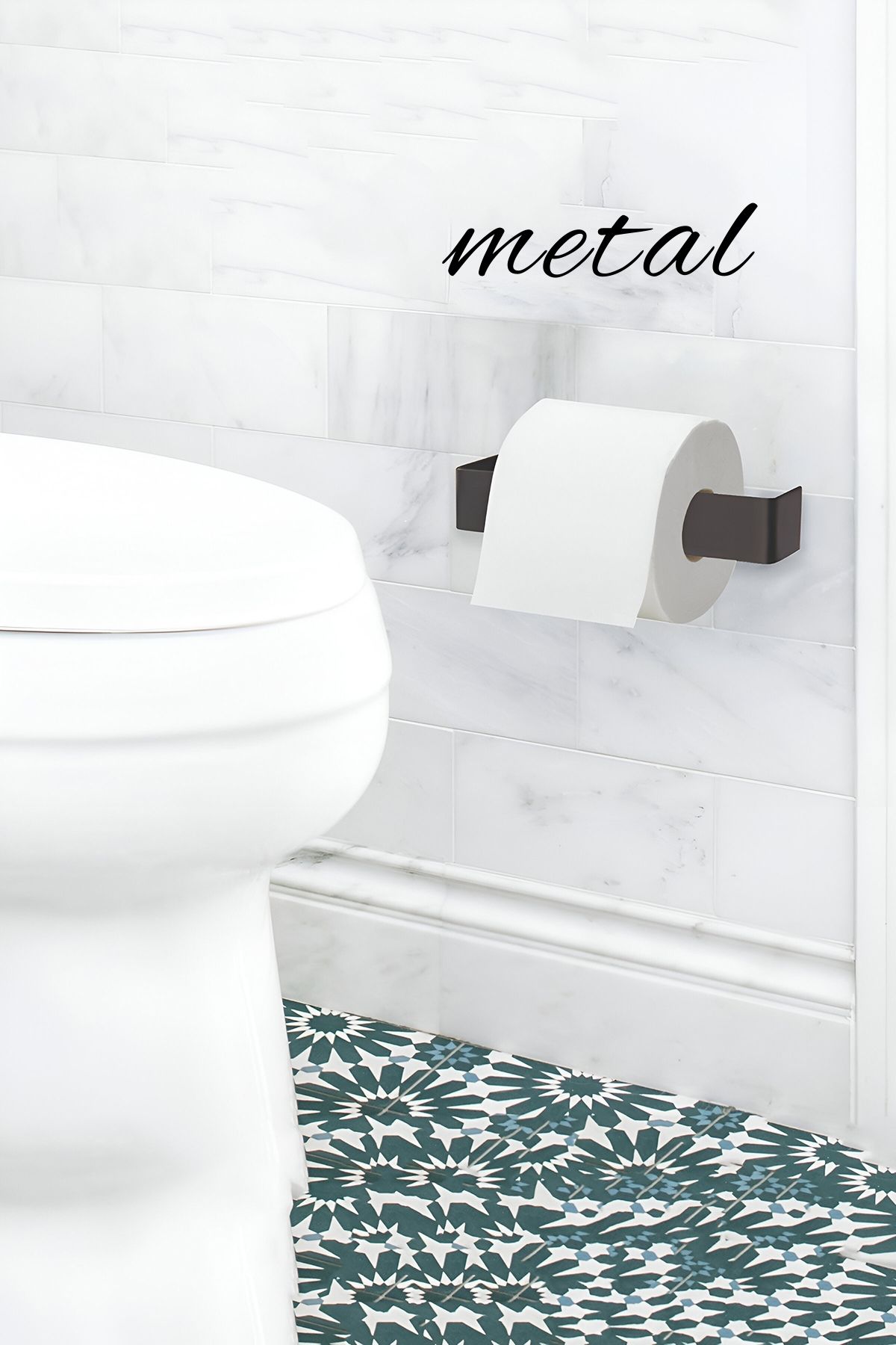 Tuvalet Kağıdı Tutucu Metal Delmeden Yapışkanlı