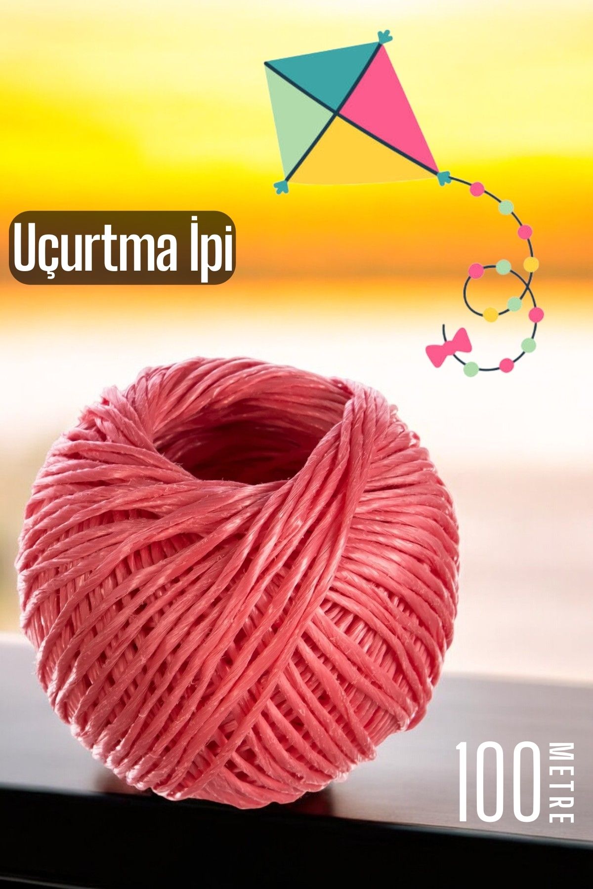 ModaCar Uçurtma İpi 100 Metre Çok Amaçlı İp 