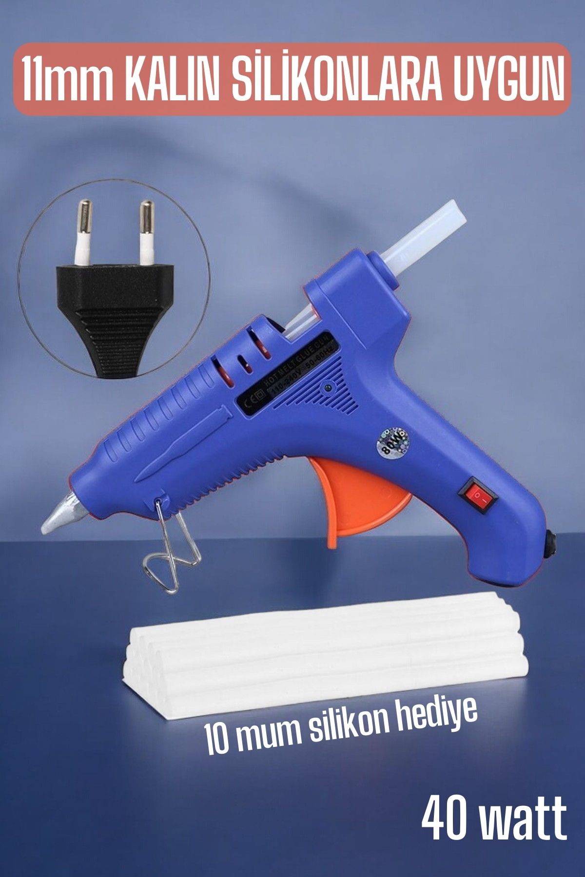 ModaCar Sıcak Silikon Tabancası 40 Watt Kalın Tip 