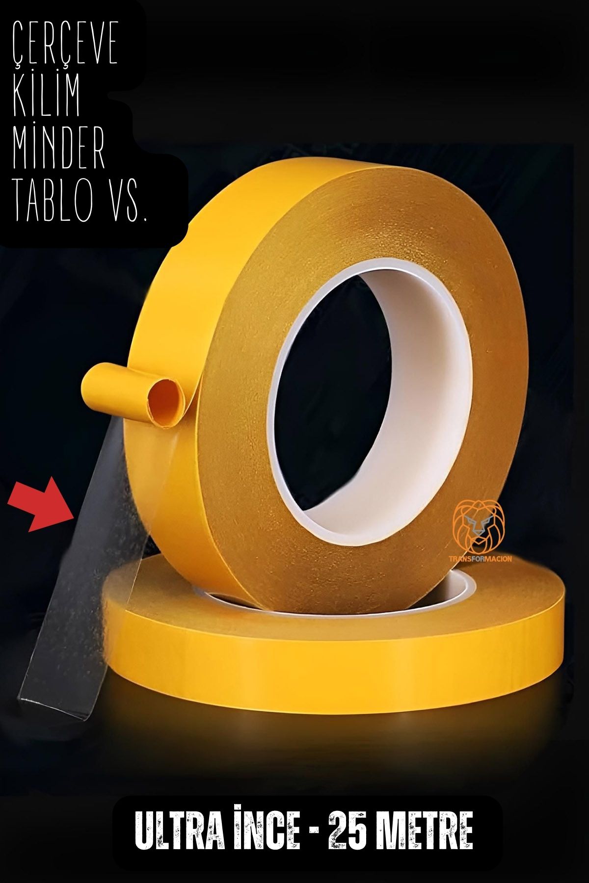 Çift Taraflı Yapıştırıcı Bant Ultra İnce 25 Metre 