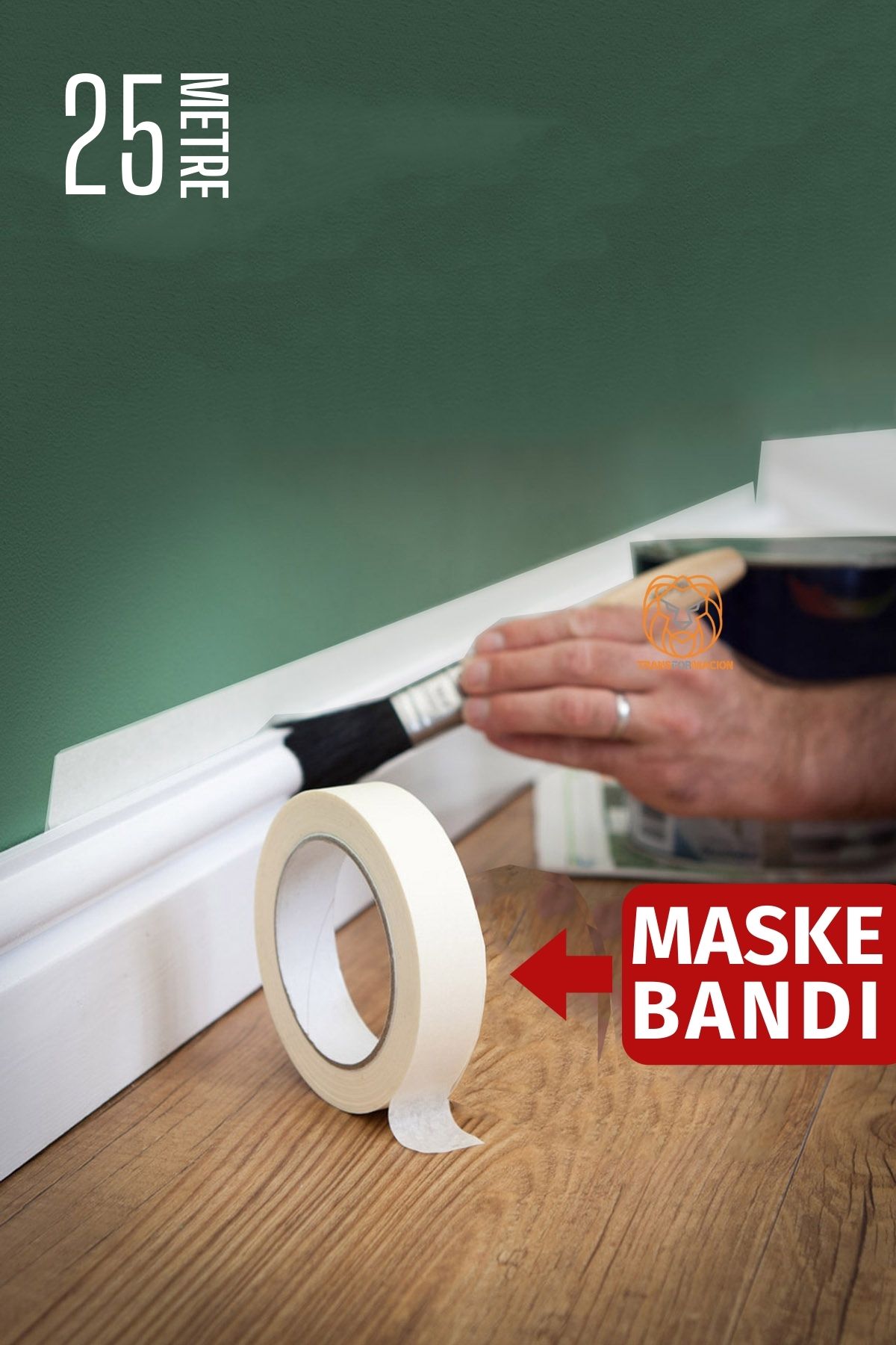 Maskeleme Bandı 25 Metre Çıkarılabilir Boyacı Bandı