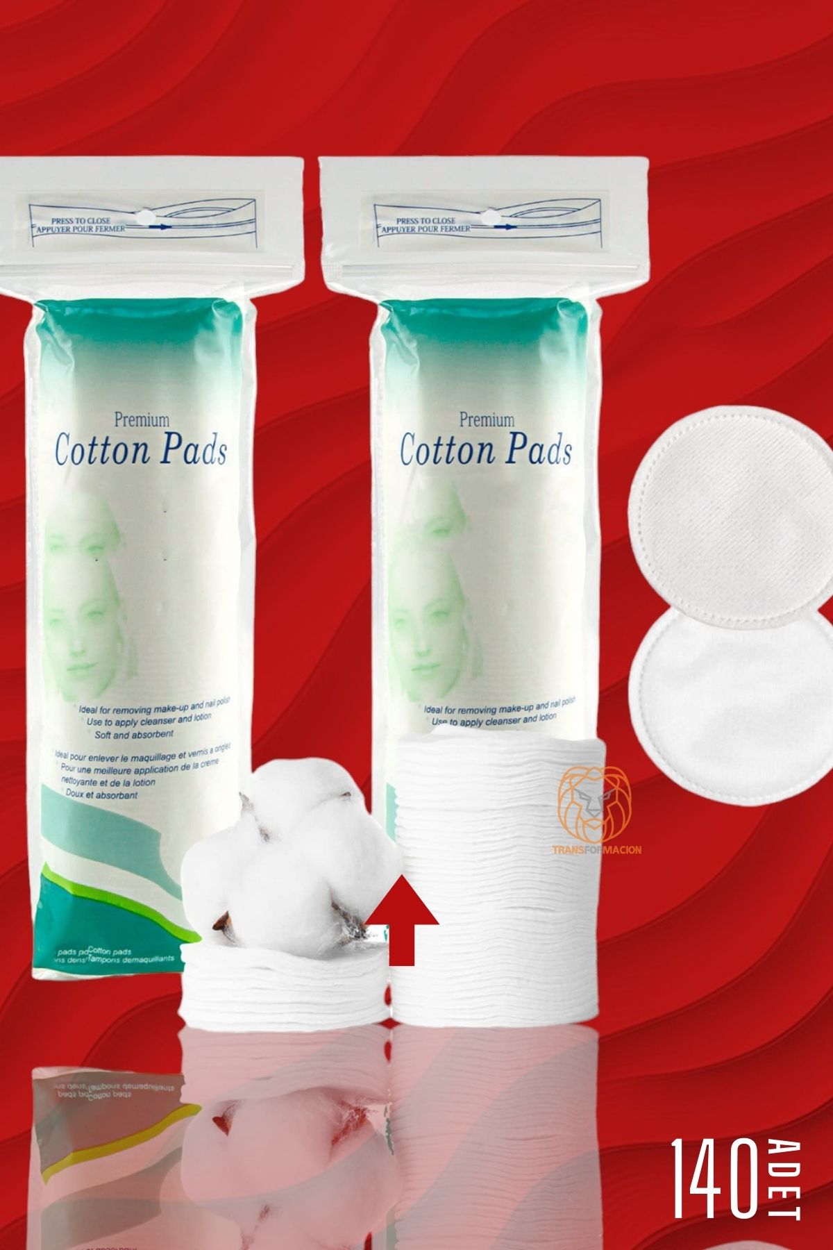 ModaCar Makyaj Temizleme Pamuğu Disk Pamuk 140 Adet 