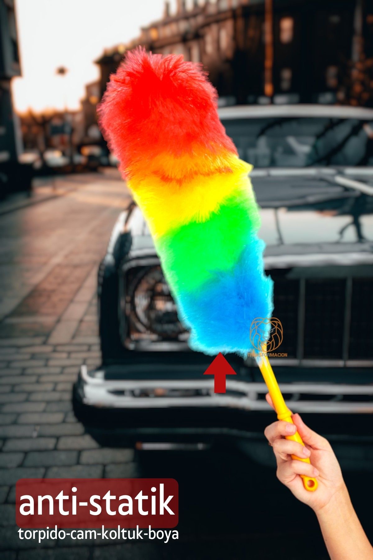 ModaCar Anti-Statik Toz Alma Püskülü Torpido Koltuk Kaporta Toz Alma Püskülü 