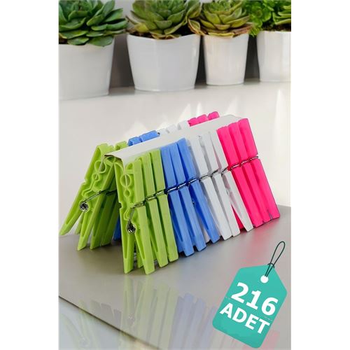 ModaCar Plastik Çamaşır Mandalı 216 Adet 