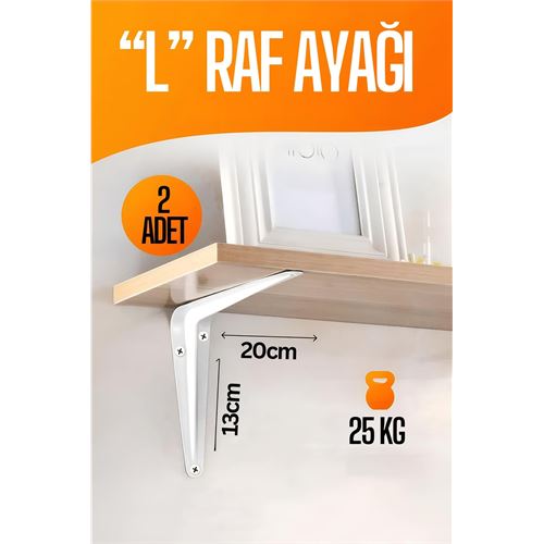 ModaCar L Raf Altı Raf Ayağı 20X13 cm 2 Adet 