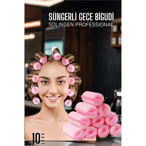 ModaCar Süngerli Gece Bigudisi 3 cm 10 Adet Solingen Professional 