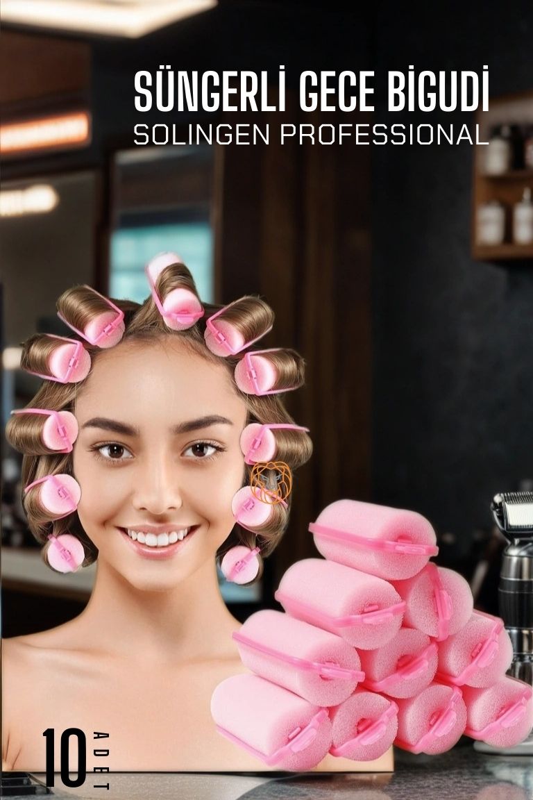Süngerli Gece Bigudisi 3 cm 10 Adet Solingen Professional 