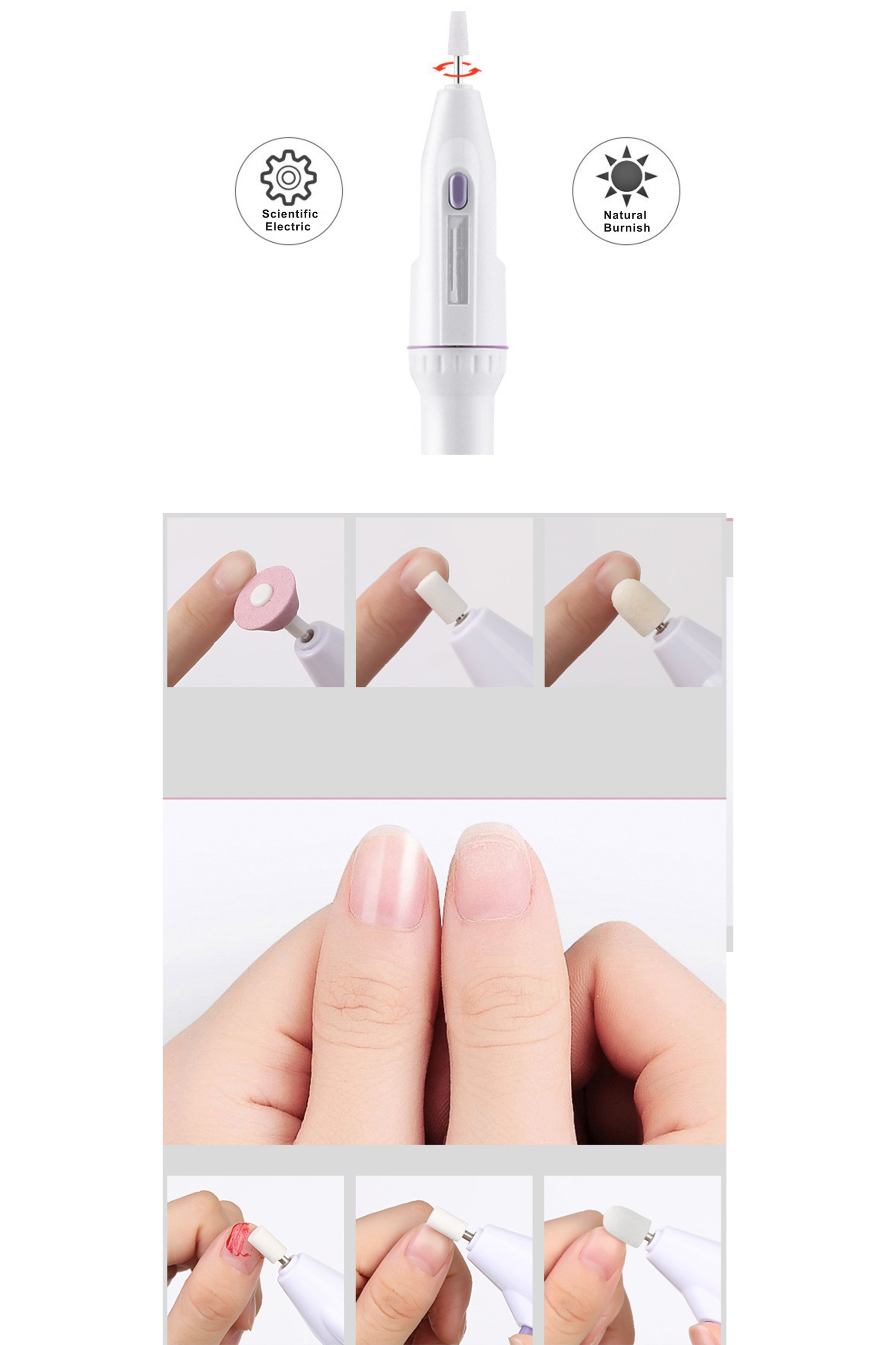 Manikür Pedikür Tırnak Törpü Seti Pilli 715973