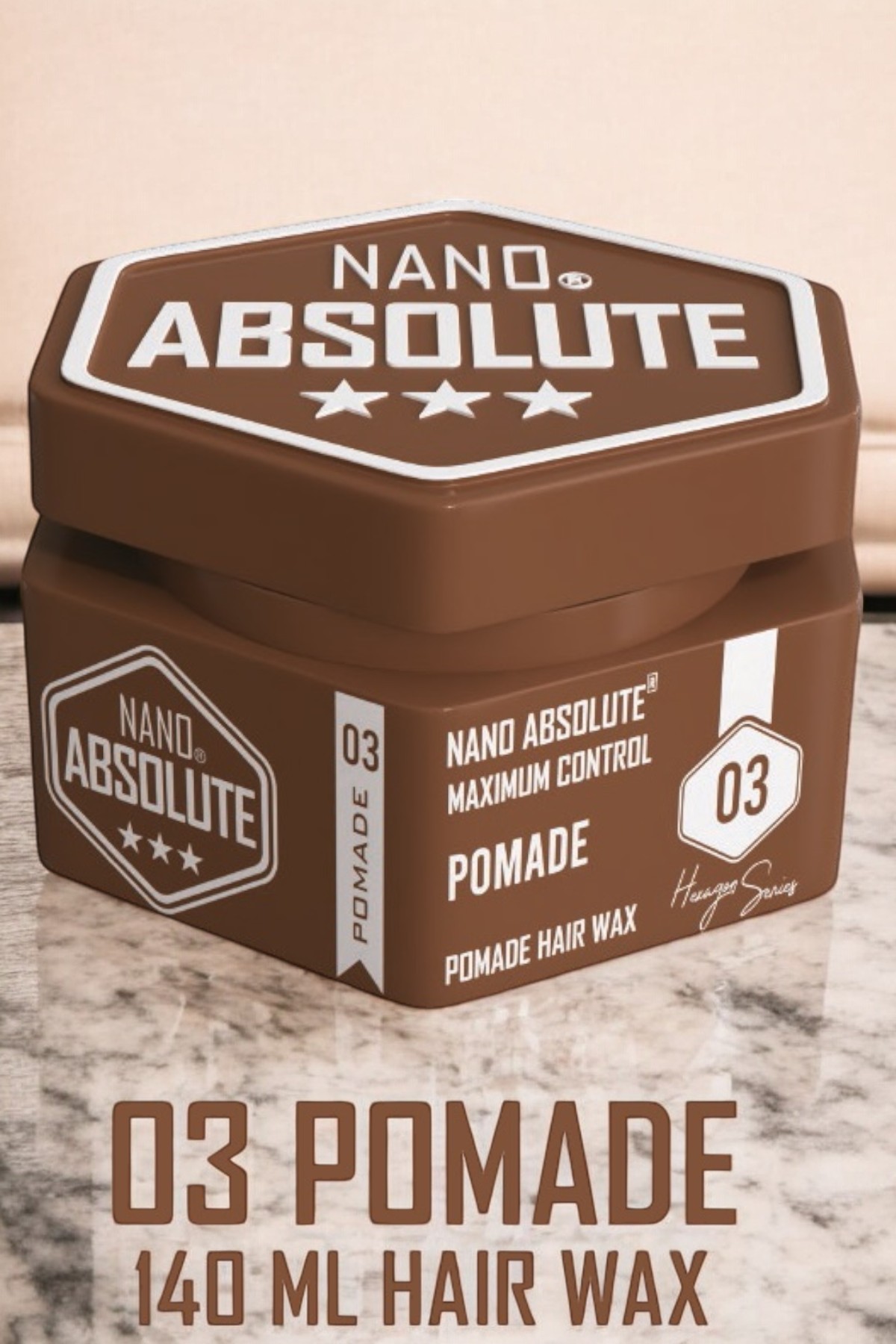 Saç Wax Pomade Wax Zor Şekle Giren Saçlar ve Parlak Absolute Professional 720009