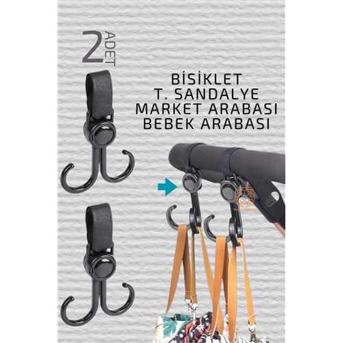 TransForMacion Bebek Arabası Askısı Market Arabası Bisiklet T.Sandalye Askısı 2 ADET 720804