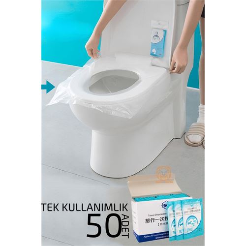 TransForMacion Klozet Kapağı Kılıfı Hijyenik Seyahat Tek Kullanımlık Klozet WC Örtüsü 50 ADET 720809