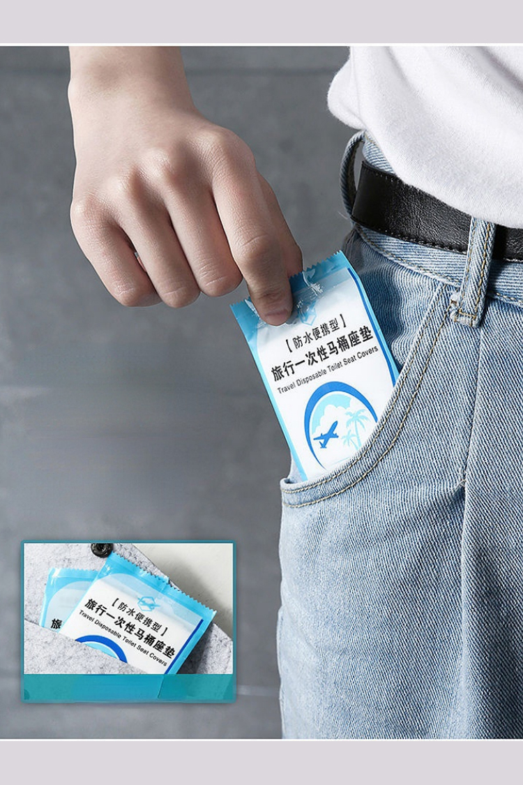 Klozet Kapağı Kılıfı Hijyenik Seyahat Tek Kullanımlık Klozet WC Örtüsü 50 ADET 720809