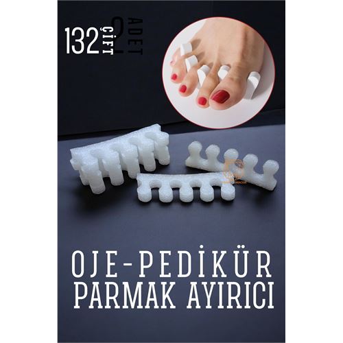 ModaCar Oje Parmak Ayırıcı Pedikür Süngeri 132 Çift 