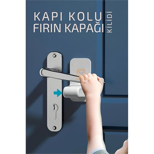 TransForMacion Çocuklara Kapı Kolu ve Fırın Kapağı Güvenlik Kilidi 720813