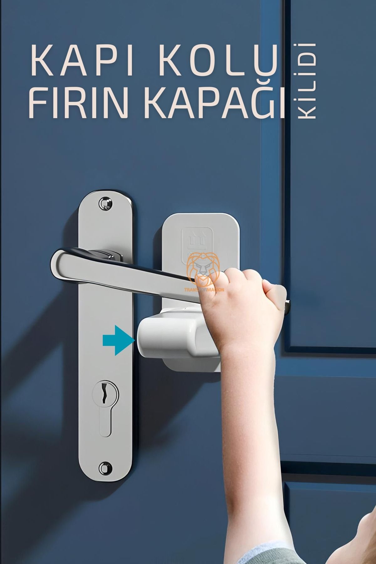 Çocuklara Kapı Kolu ve Fırın Kapağı Güvenlik Kilidi 720813