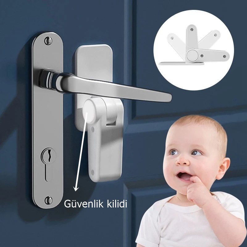 TransForMacion Çocuklara Kapı Kolu ve Fırın Kapağı Güvenlik Kilidi 4 adet 720813