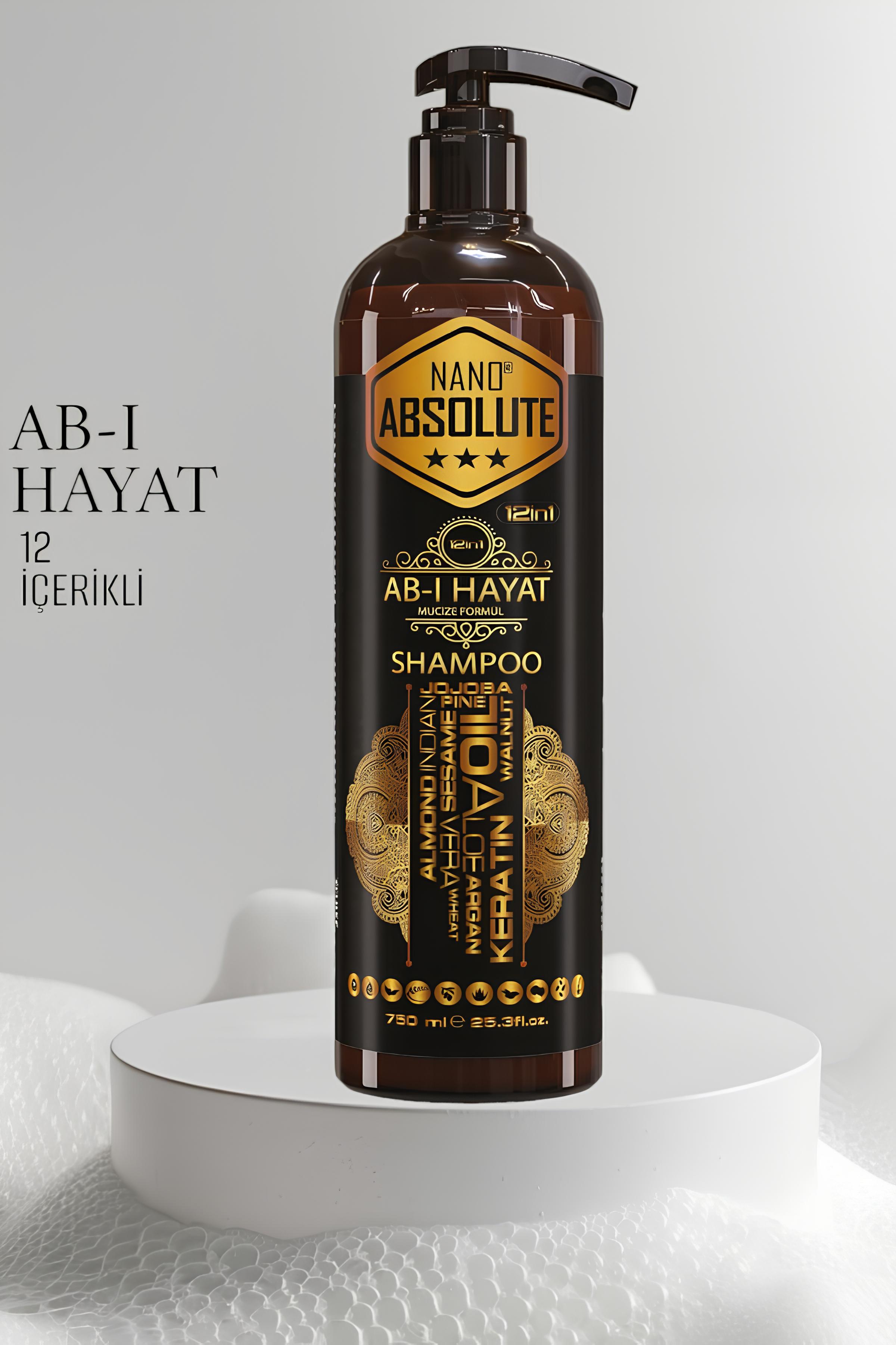 Ab-ı Hayat Nano Saç Şampuanı 12 İçerikli Absolute Professional 