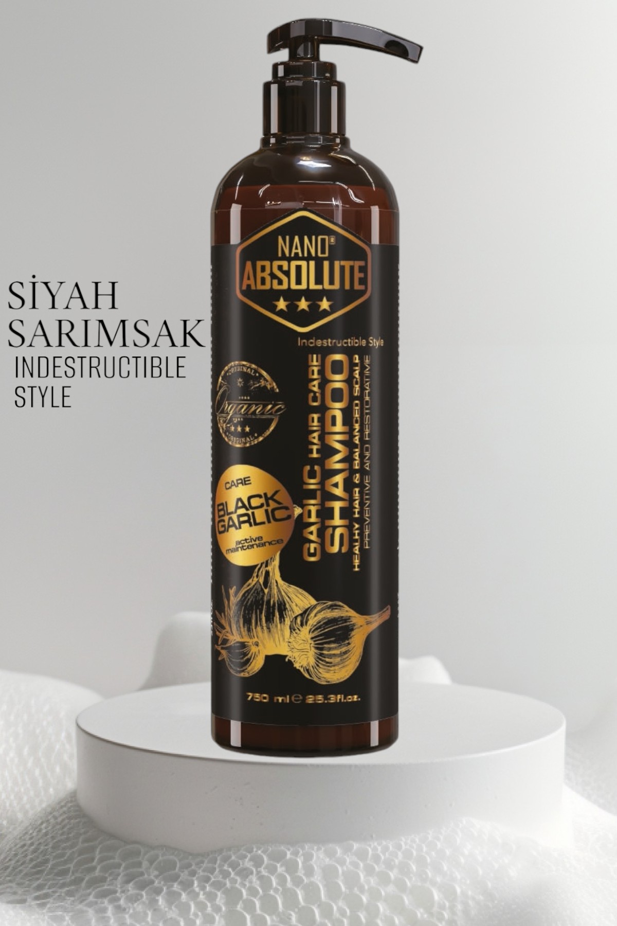 ModaCar Organik Siyah Sarımsaklı Nano Saç Şampuanı  Absolute Professional