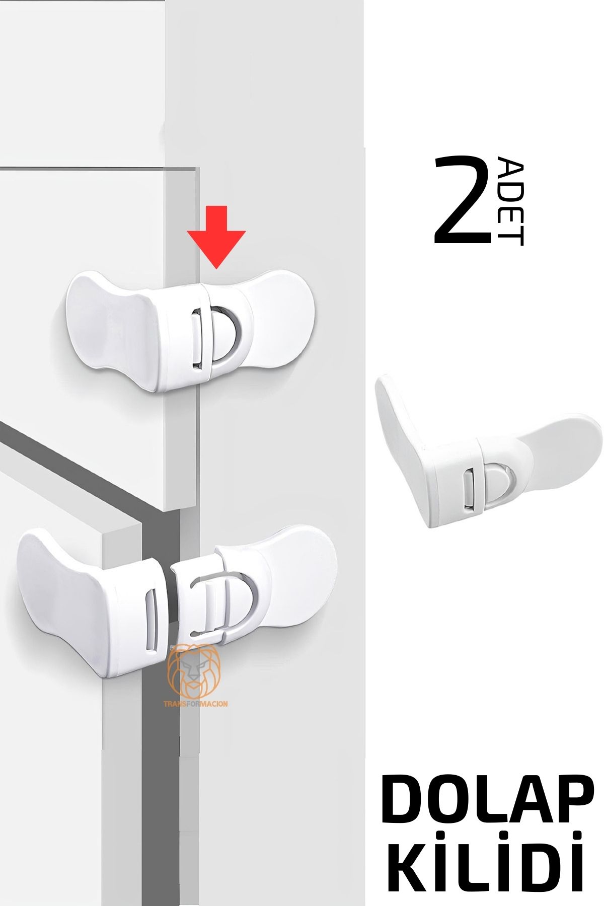 Çocuklara Dolap Güvenlik Kilidi 2 ADET 