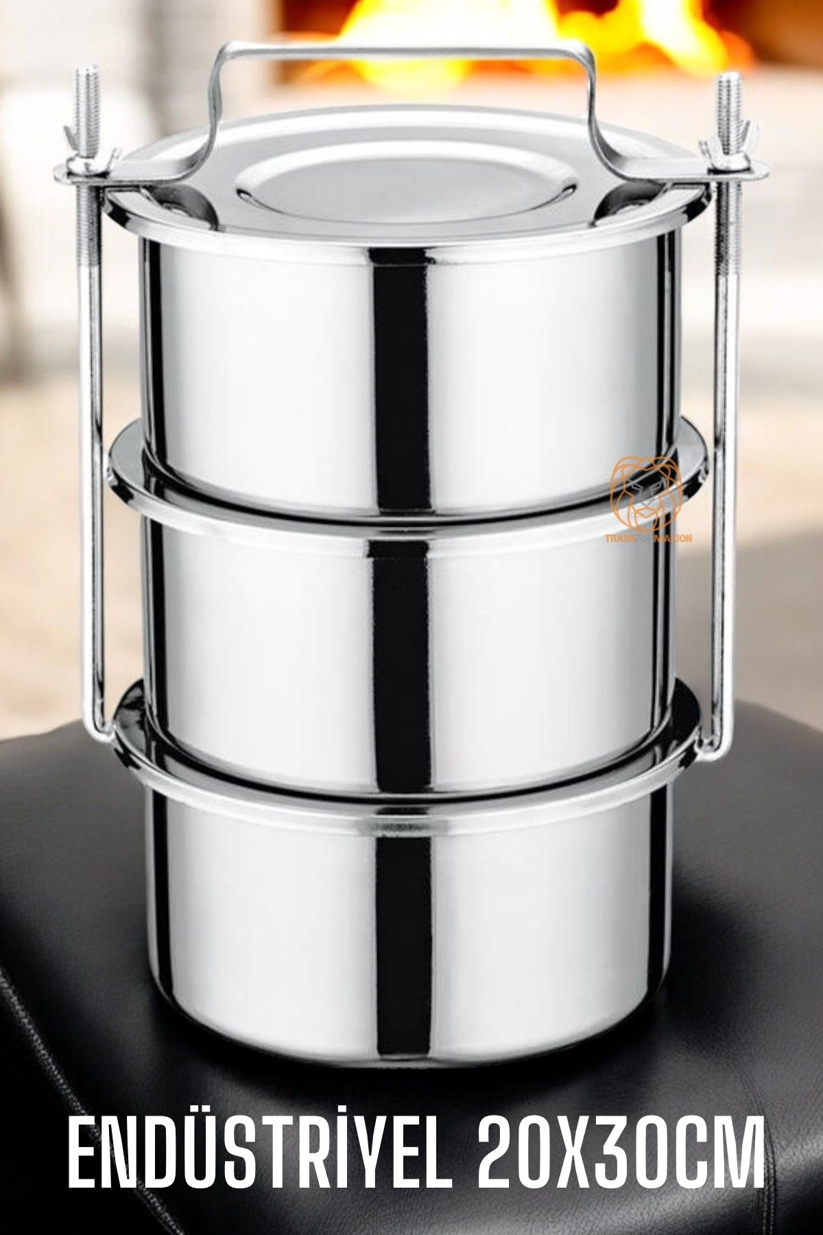 Sefer Tası Endüstriyel Yemek Kabı 430 Paslanmaz Çelik  XXL 20X10 CM 720829