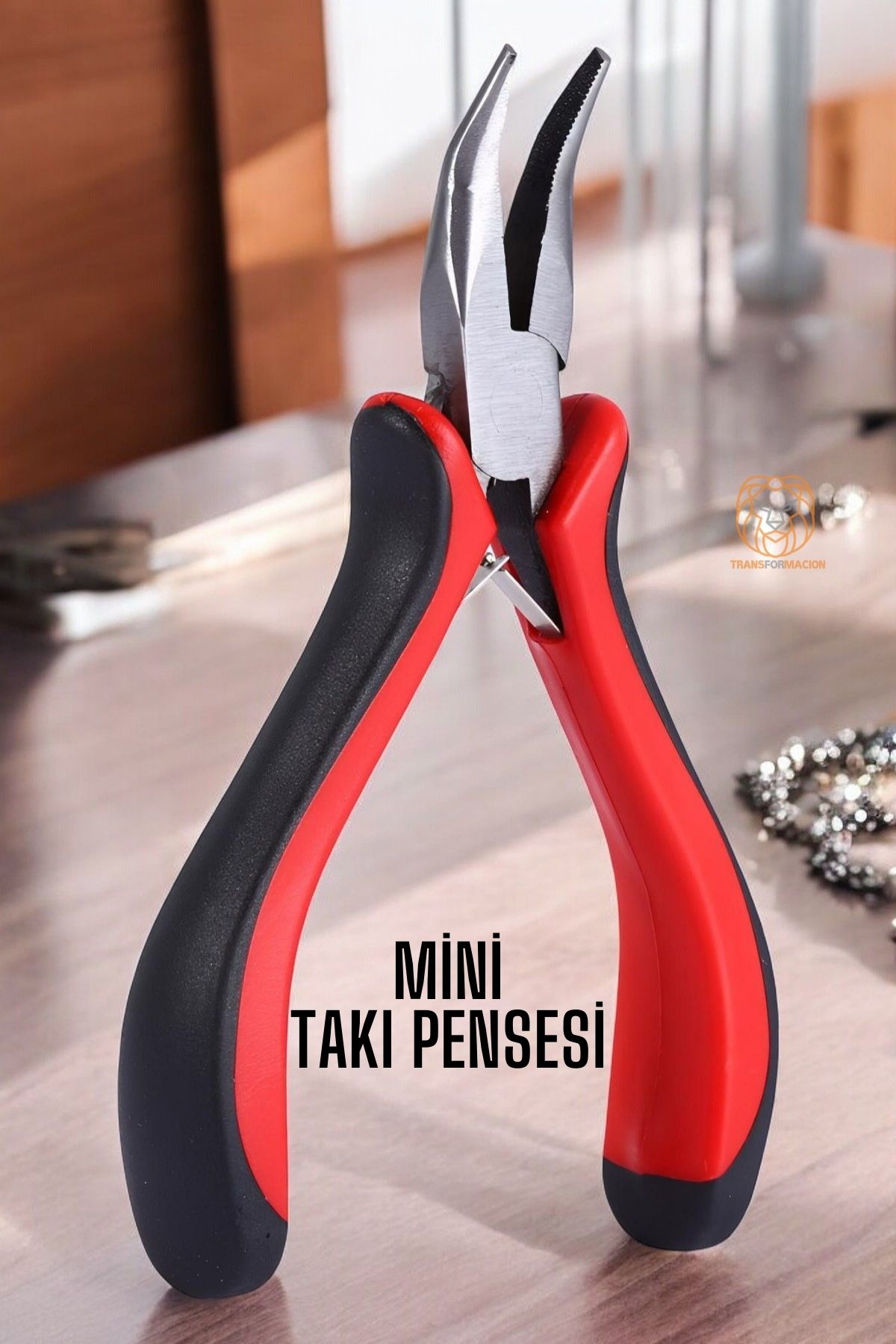 Profesyonel Mini Eğri Kargaburun Takı Pensesi 720833
