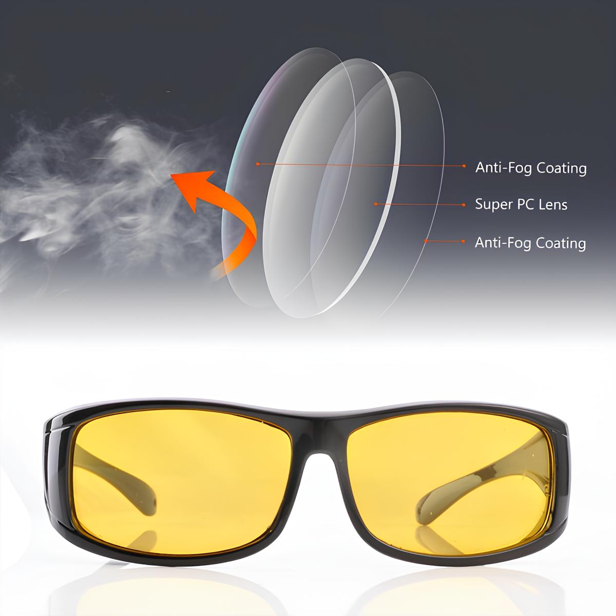 Güvenli Gece Sürüş Görüş Gözlüğü Sis Far Işık Önleyici Anti-Fog Gözlük  720834