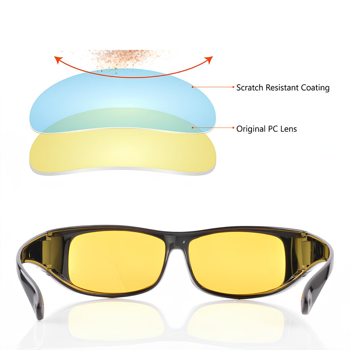 Güvenli Gece Sürüş Görüş Gözlüğü Sis Far Işık Önleyici Anti-Fog Gözlük  720834