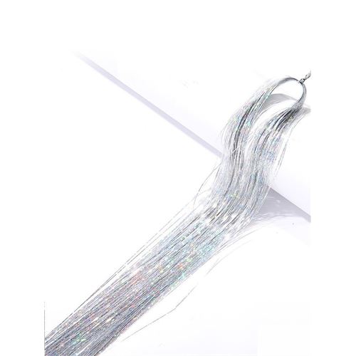 TransForMacion Saç Simi Gümüş Işıltılı Hologram 90 cm Hair Tinsel 720853