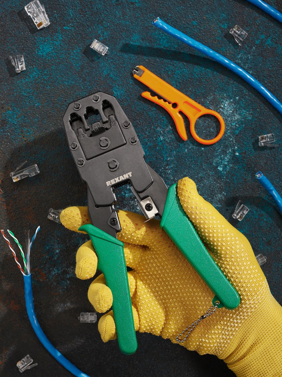 Kablo Sıkma ve Soyma Pensesi RJ-11-RJ-12-RJ-45 4P 6P 8P 720854