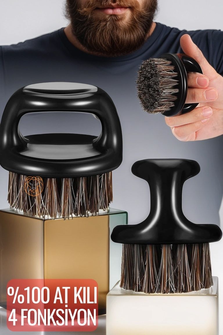At Kılı Sakal Tarama Tıraş Temizlik Fırçası Absolute Professional 