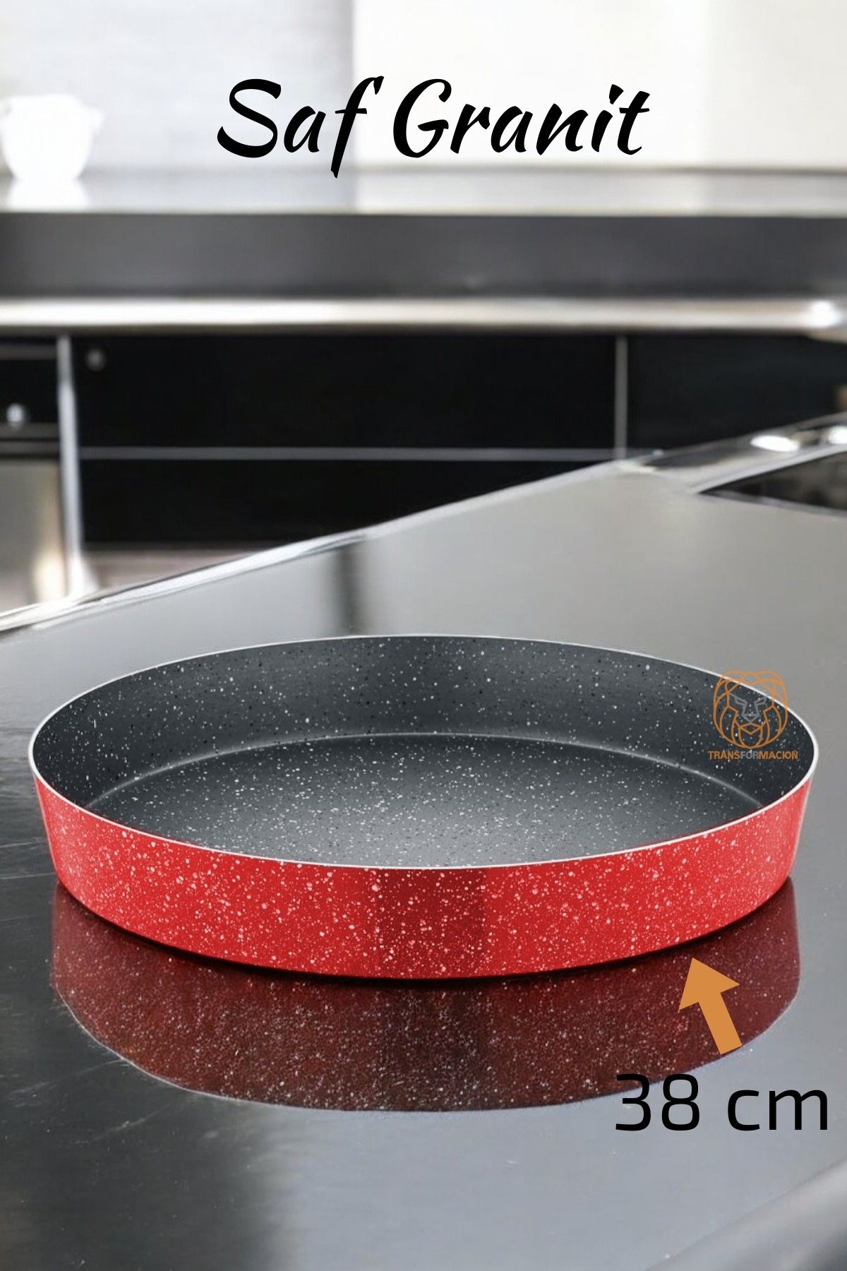 ModaCar Granit Fırın Tepsisi 38 Cm Çap Börek Tepsisi 