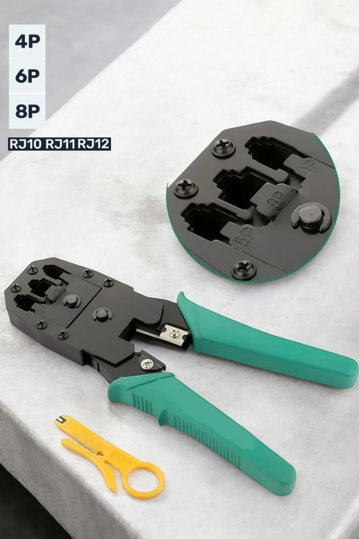 Kablo Sıkma ve Soyma Pensesi RJ-11-RJ-12-RJ-45 4P 6P 8P 